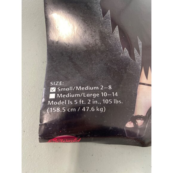 Fun World Classy Vamp Vampire Costume Size Small Medium Black Red Halloween NEW - Picture 7 of 11